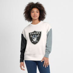 NFL Las Vegas Raiders Women's Colorblock Primary Logo Pullover Sweatshirt