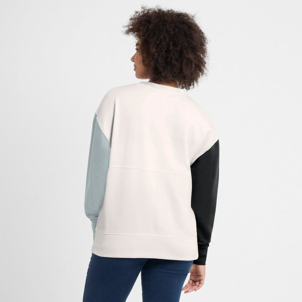NFL Las Vegas Raiders Women's Colorblock Primary Logo Pullover Sweatshirt