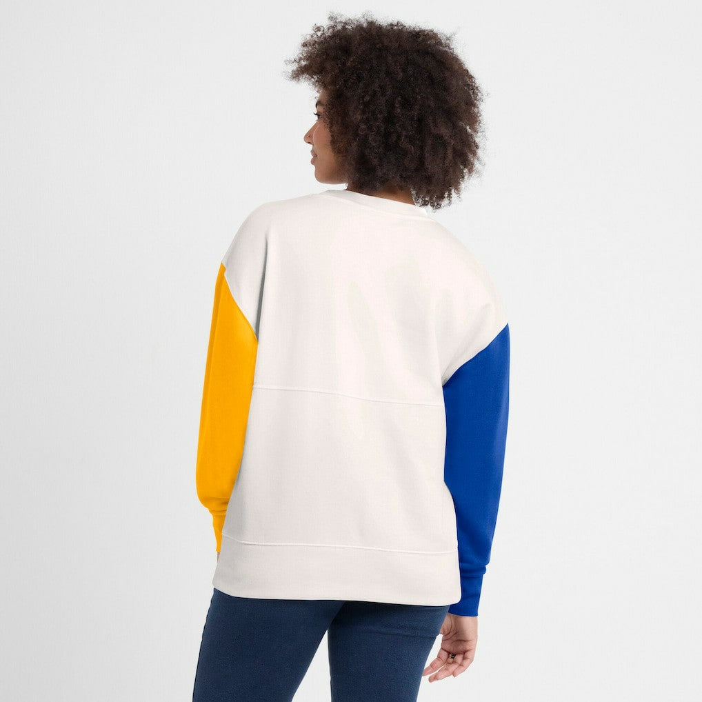NFL Los Angeles Rams Women's Colorblock Primary Logo Pullover Sweatshirt