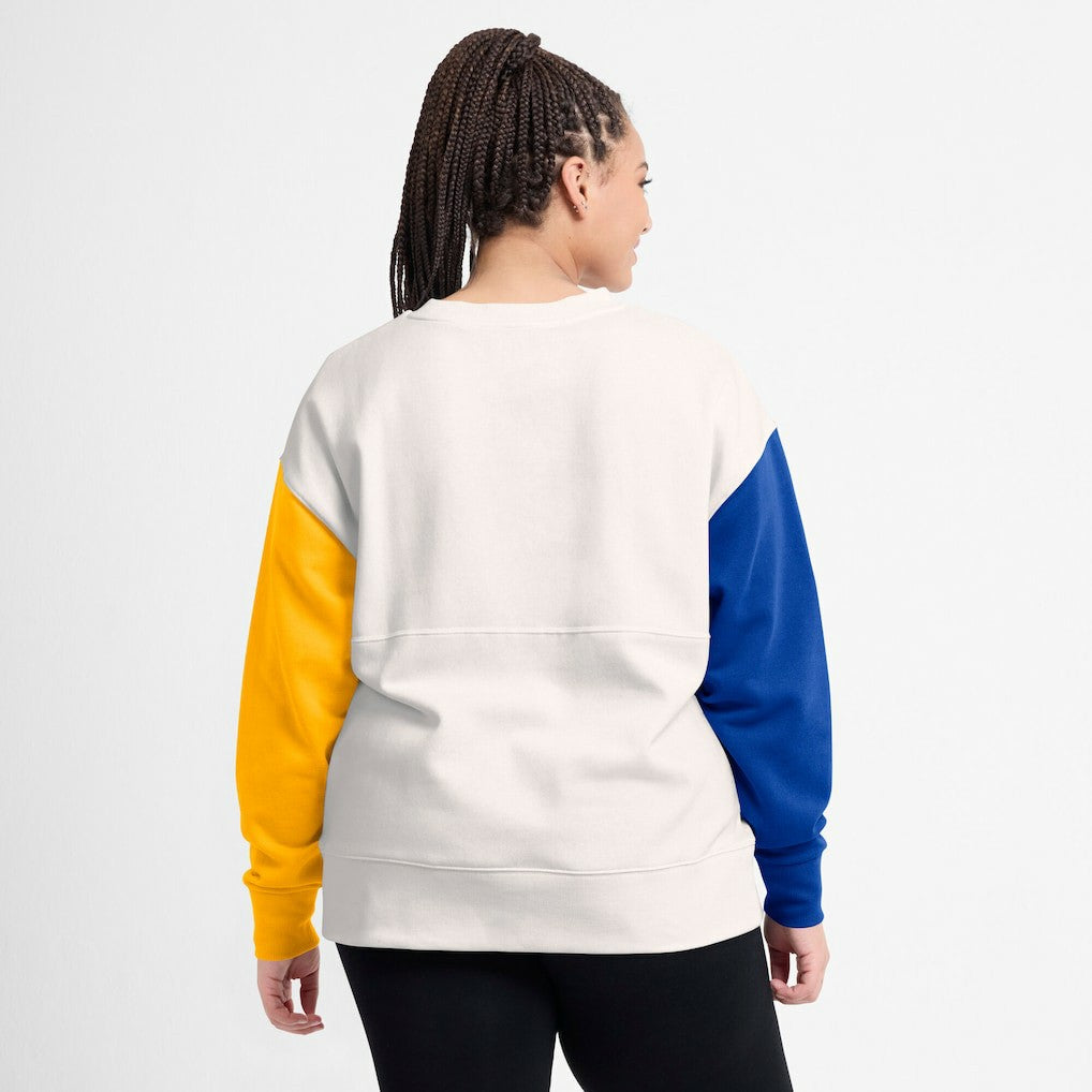 NFL Los Angeles Rams Women's Colorblock Primary Logo Pullover Sweatshirt