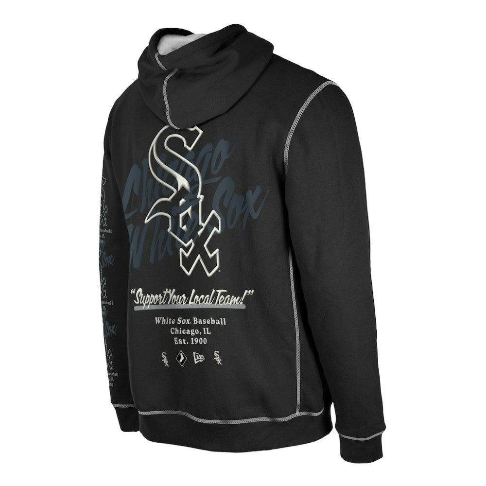 Chicago White Sox Team Split Pullover Hoodie - Black | New Era