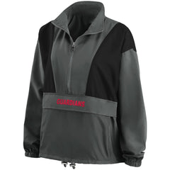 Cleveland Guardians WEAR by Erin Andrews Women's Packable Half-Zip Jacket - Charcoal