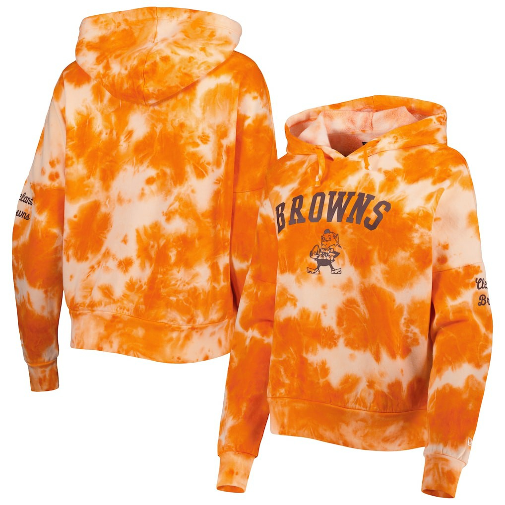 NFL Cleveland Browns Women's Cloud Dye Fleece Pullover Hoodie