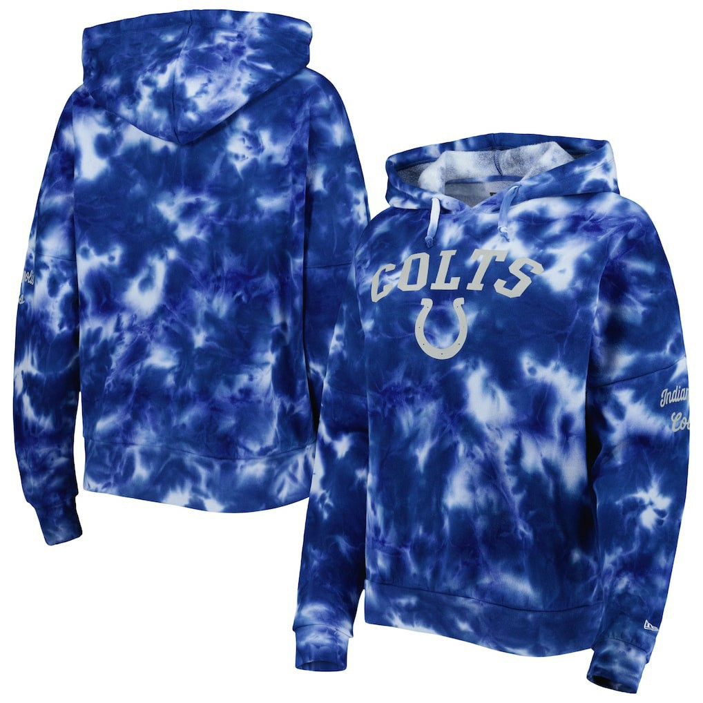 NFL Indianapolis Colts Women's Cloud Dye Fleece Pullover Hoodie