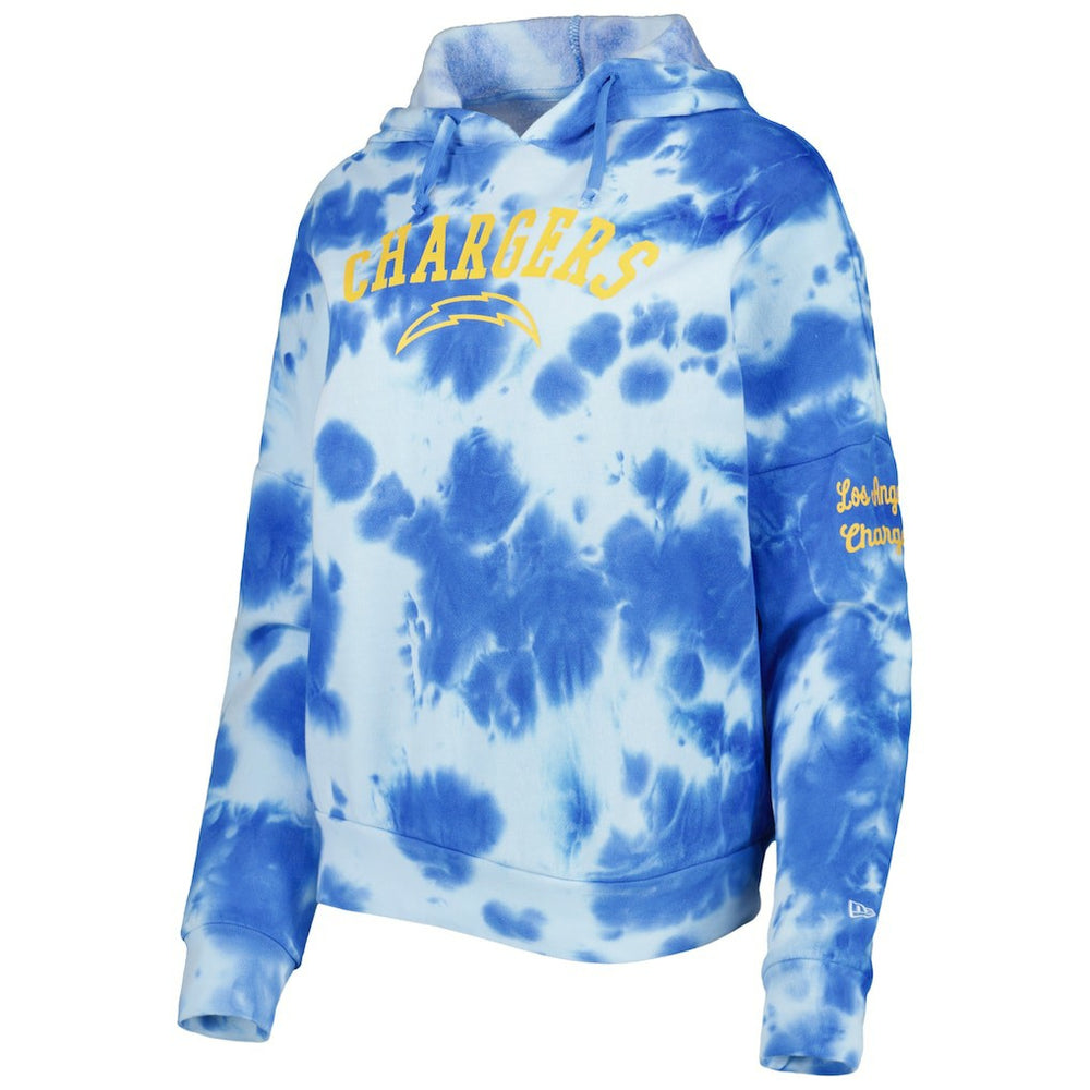NFL Los Angeles Chargers Women's Cloud Dye Fleece Pullover Hoodie