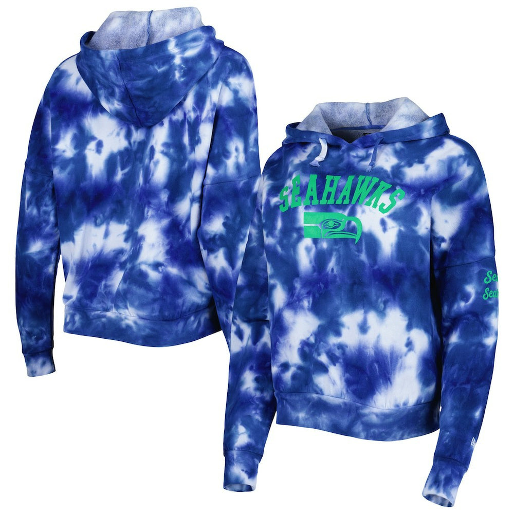 NFL Seattle Seahawks Women's Cloud Dye Fleece Pullover Hoodie
