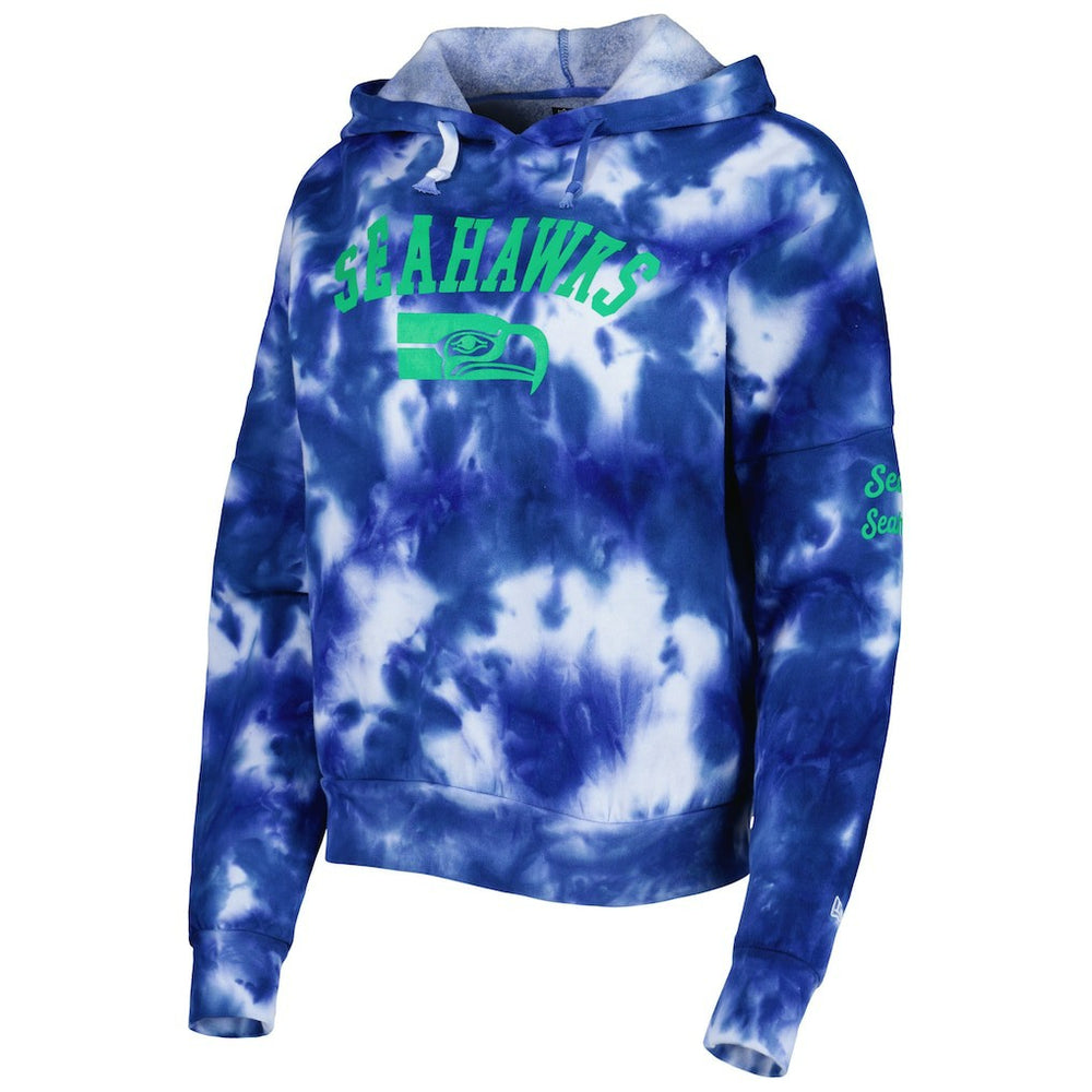 NFL Seattle Seahawks Women's Cloud Dye Fleece Pullover Hoodie