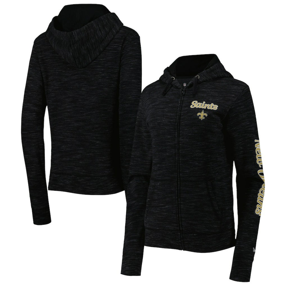 NFL New Orleans Saints Women's Reverse Space-Dye Full-Zip Hoodie