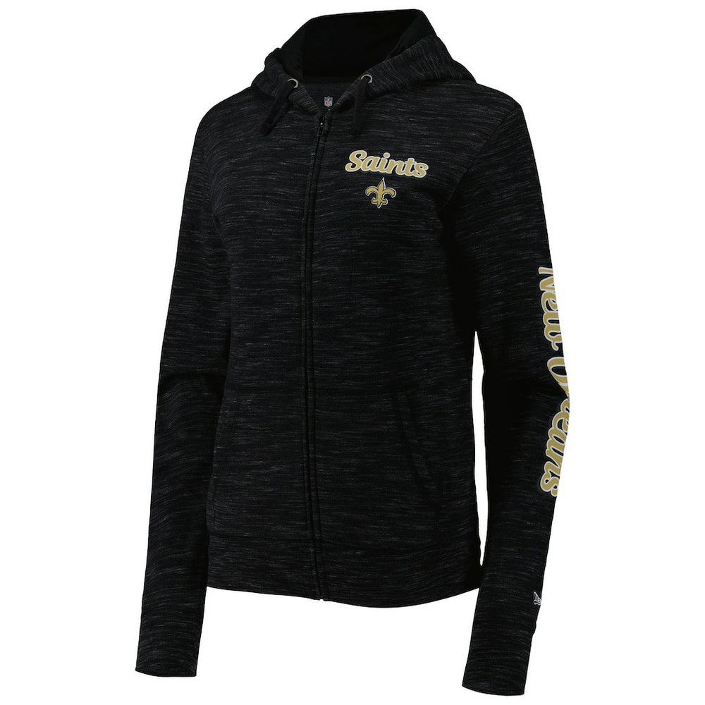 NFL New Orleans Saints Women's Reverse Space-Dye Full-Zip Hoodie