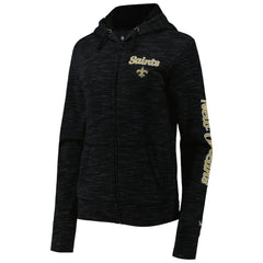NFL New Orleans Saints Women's Reverse Space-Dye Full-Zip Hoodie