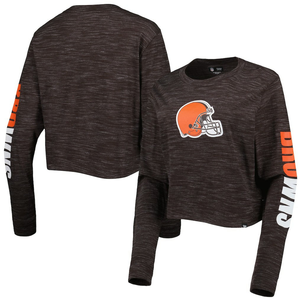 NFL Cleveland Browns Women's Crop Long Sleeve T-Shirt