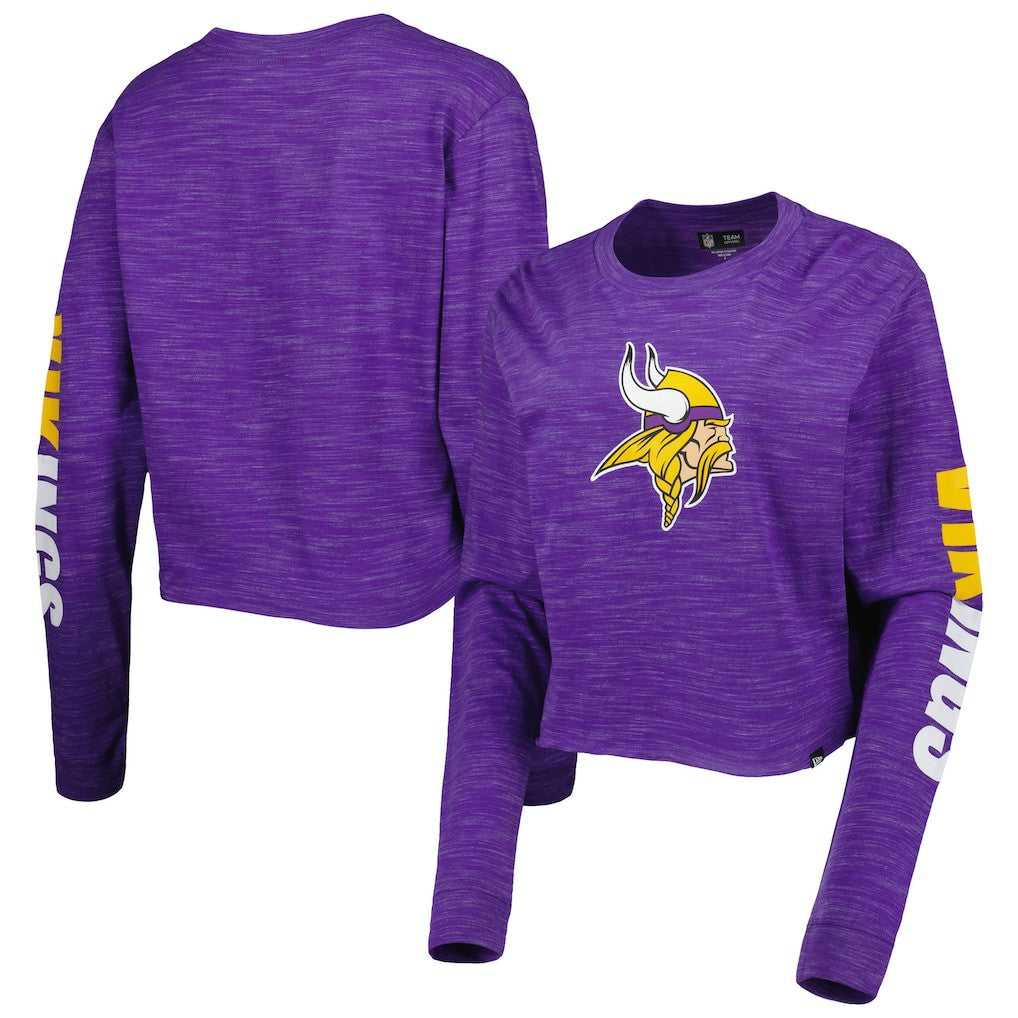 NFL Minnesota Vikings Women's Crop Long Sleeve T-Shirt