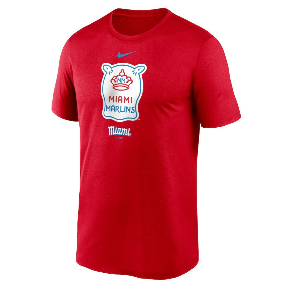 Miami Marlins City Connect Logo T-Shirt - Red | Nike