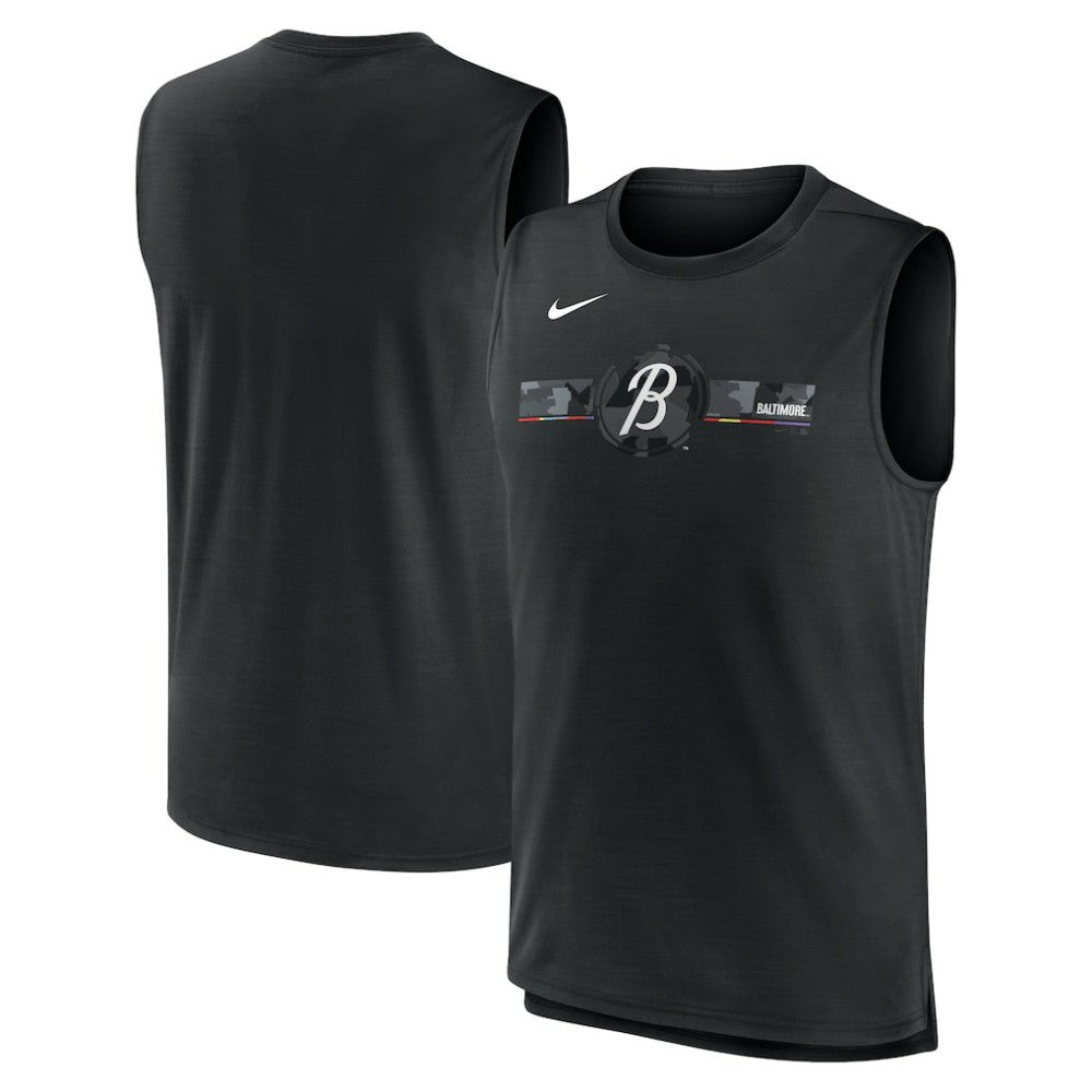 Baltimore Orioles City Connect Muscle Tank - Black | Nike