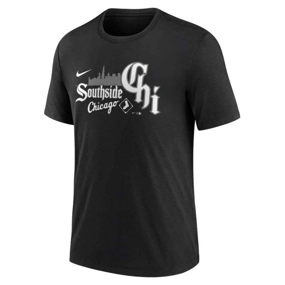 Chicago White Sox City Connect Tri-Blend T-Shirt - Black | Nike