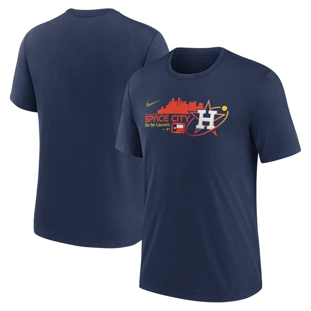 Houston Astros City Connect Tri-Blend T-Shirt - Navy | Nike