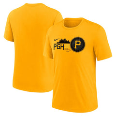 Pittsburgh Pirates City Connect Tri-Blend T-Shirt - Gold | Nike