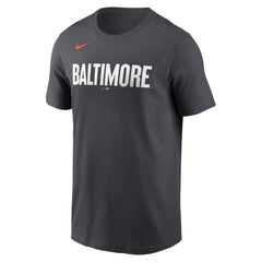 Baltimore Orioles City Connect Wordmark T-Shirt - Black | Nike
