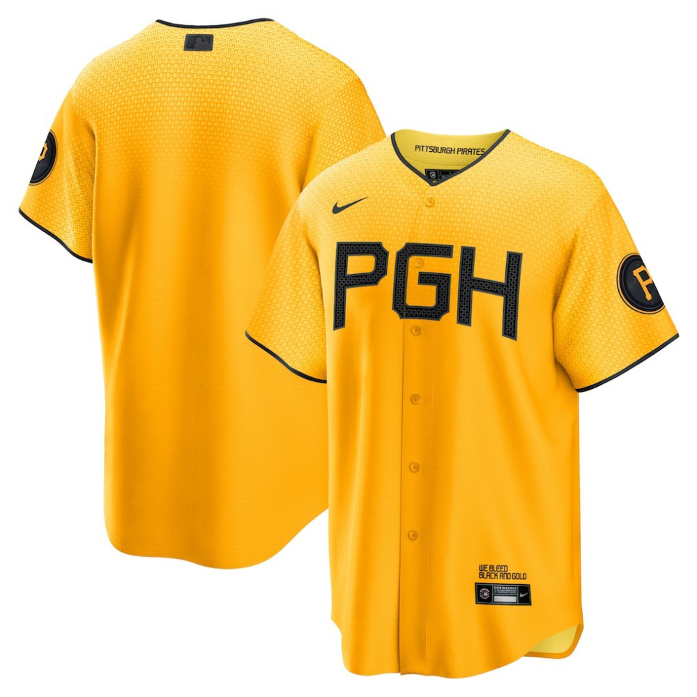 Pittsburgh Pirates City Connect Replica Jersey - Gold | Nike