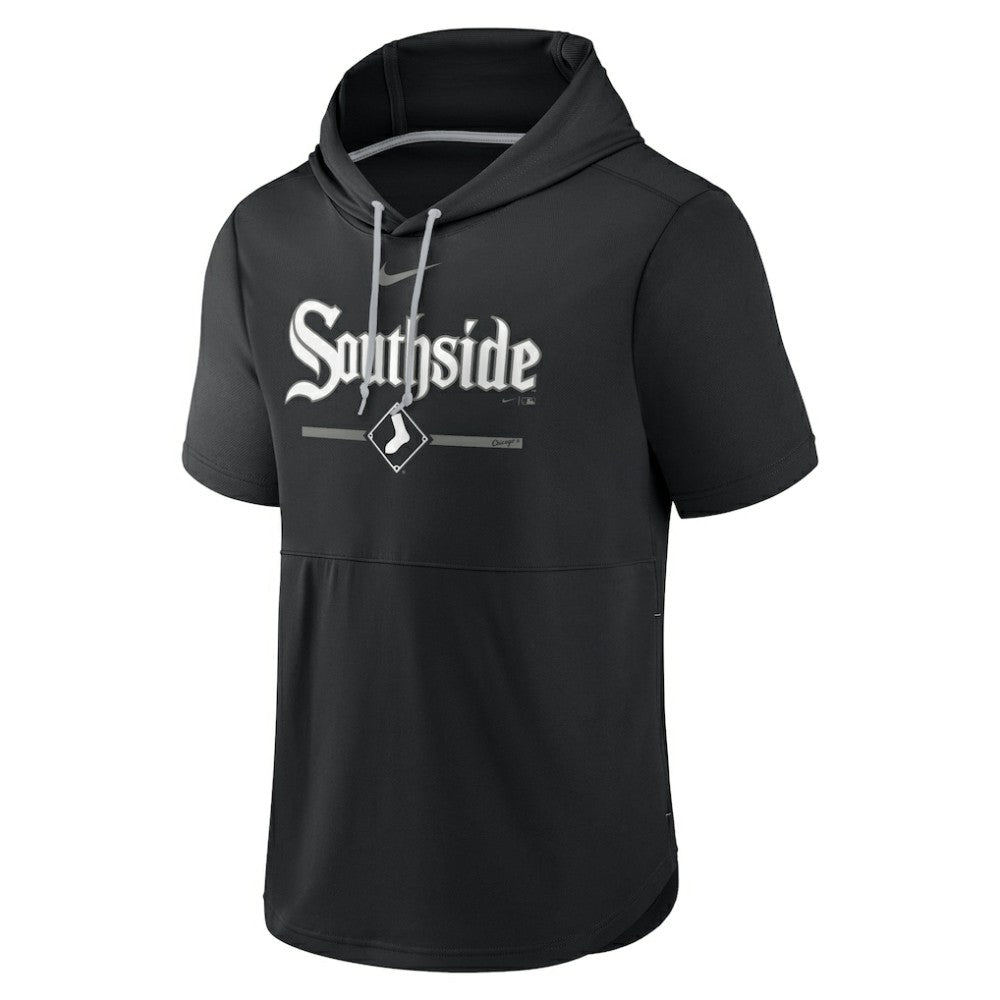 Chicago White Sox City Connect Short Sleeve Pullover Hoodie - Black | Nike