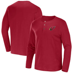 NFL Arizona Cardinals NFL x Darius Rucker Collection Slub Jersey Henley Long Sleeve T-Shirt