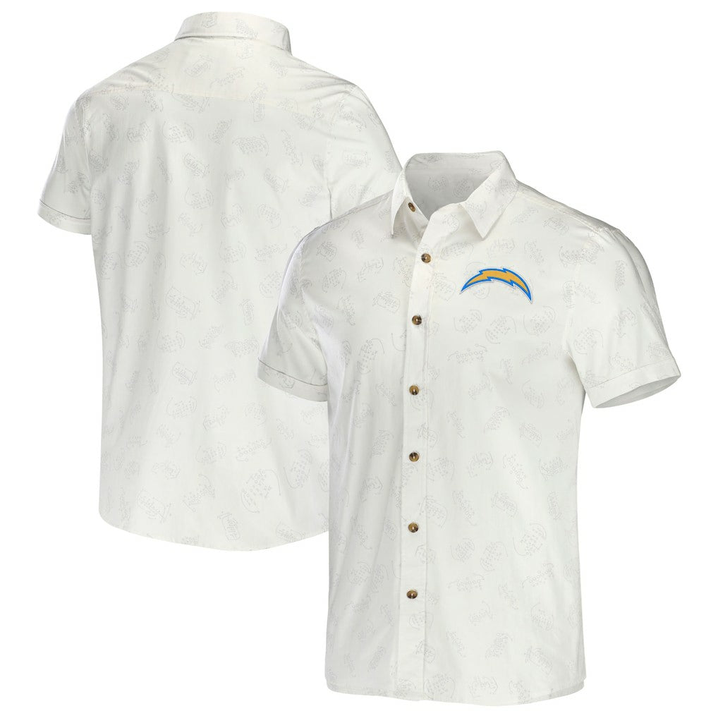 NFL Los Angeles Chargers NFL x Darius Rucker Collection Woven Button-Up T-Shirt