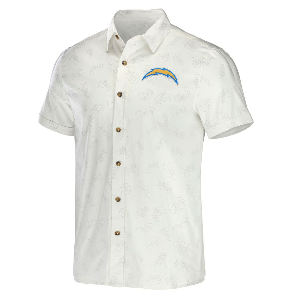NFL Los Angeles Chargers NFL x Darius Rucker Collection Woven Button-Up T-Shirt
