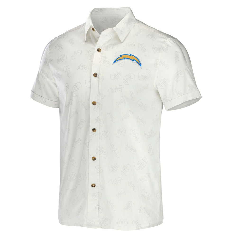 NFL Los Angeles Chargers NFL x Darius Rucker Collection Woven Button-Up T-Shirt