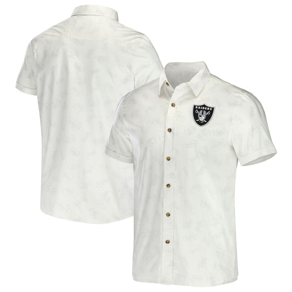 NFL Las Vegas Raiders NFL x Darius Rucker Collection Woven Button-Up T-Shirt
