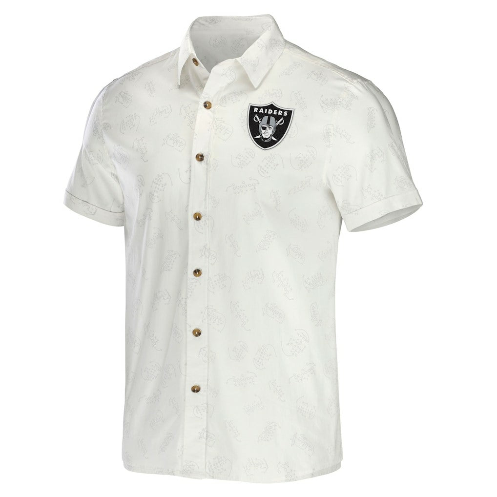 NFL Las Vegas Raiders NFL x Darius Rucker Collection Woven Button-Up T-Shirt