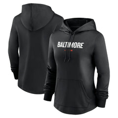 Baltimore Orioles Women's City Connect Pregame Performance Pullover Hoodie - Black | Nike