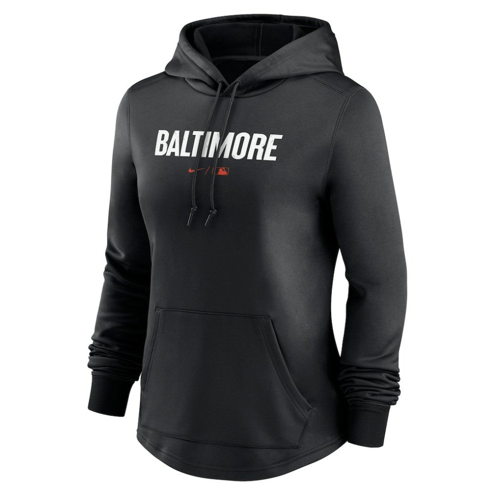 Baltimore Orioles Women's City Connect Pregame Performance Pullover Hoodie - Black | Nike