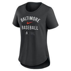 Baltimore Orioles Women's City Connect Tri-Blend T-Shirt - Black | Nike