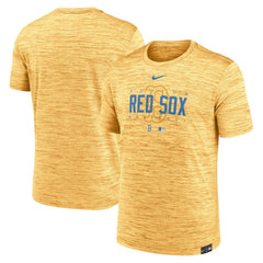 Boston Red Sox City Connect Velocity Practice Performance T-Shirt - Gold | Nike