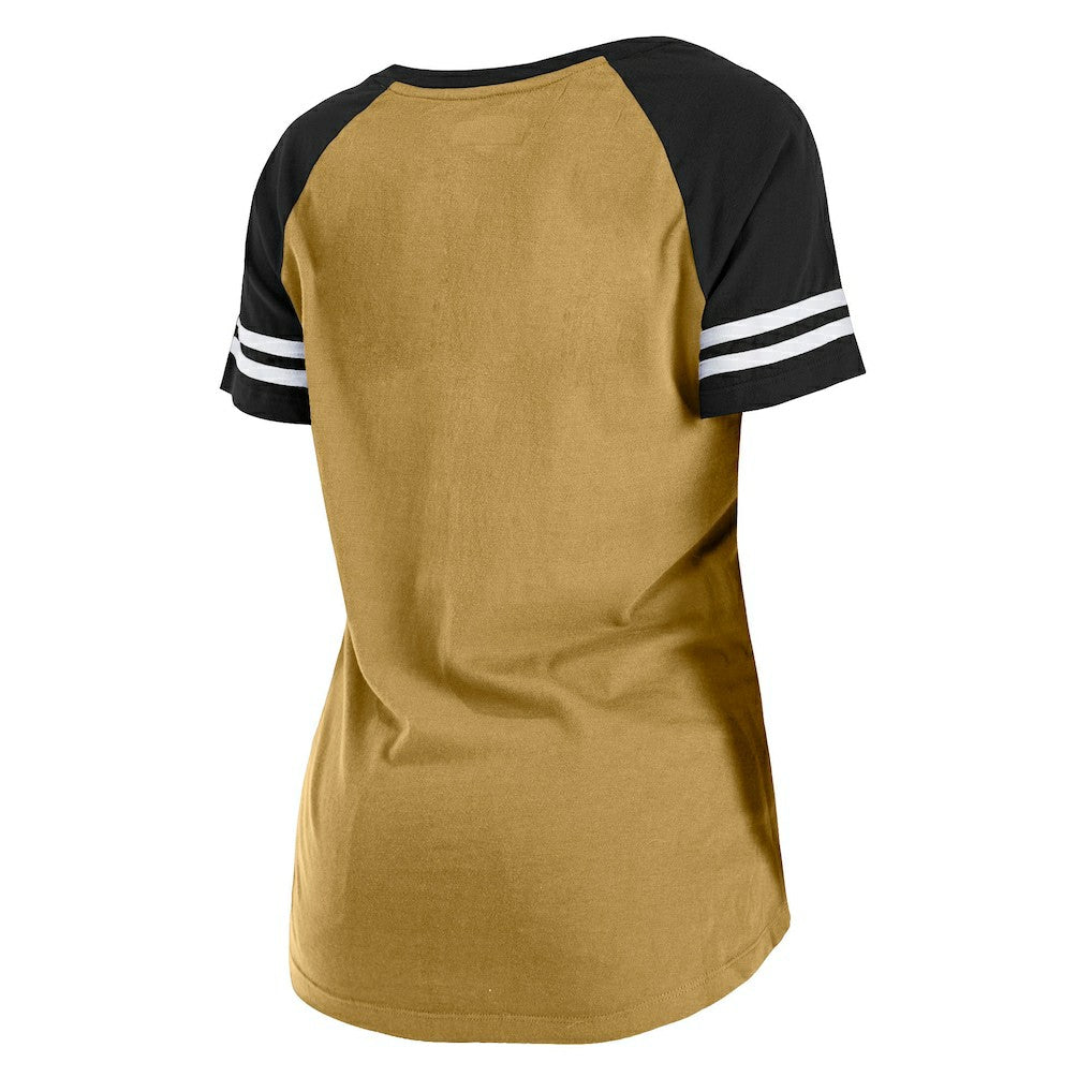 NFL New Orleans Saints Women's Legacy Lace-Up Raglan T-Shirt