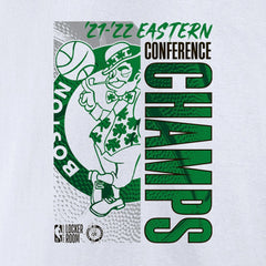 Boston Celtics Women's 2022 Eastern Conference Champions Plus Size Locker Room V-Neck T-Shirt - White | Fanatics for sale