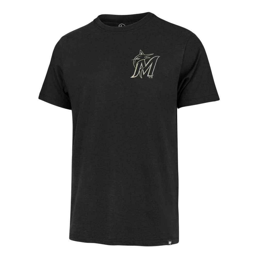 Miami Marlins Turn Back Franklin T-Shirt - Black | 47 brand
