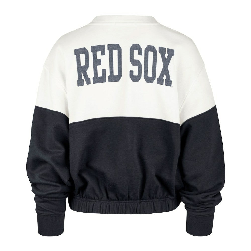 Boston Red Sox Women's Take Two Bonita Pullover Sweatshirt - White/Navy | 47 brand