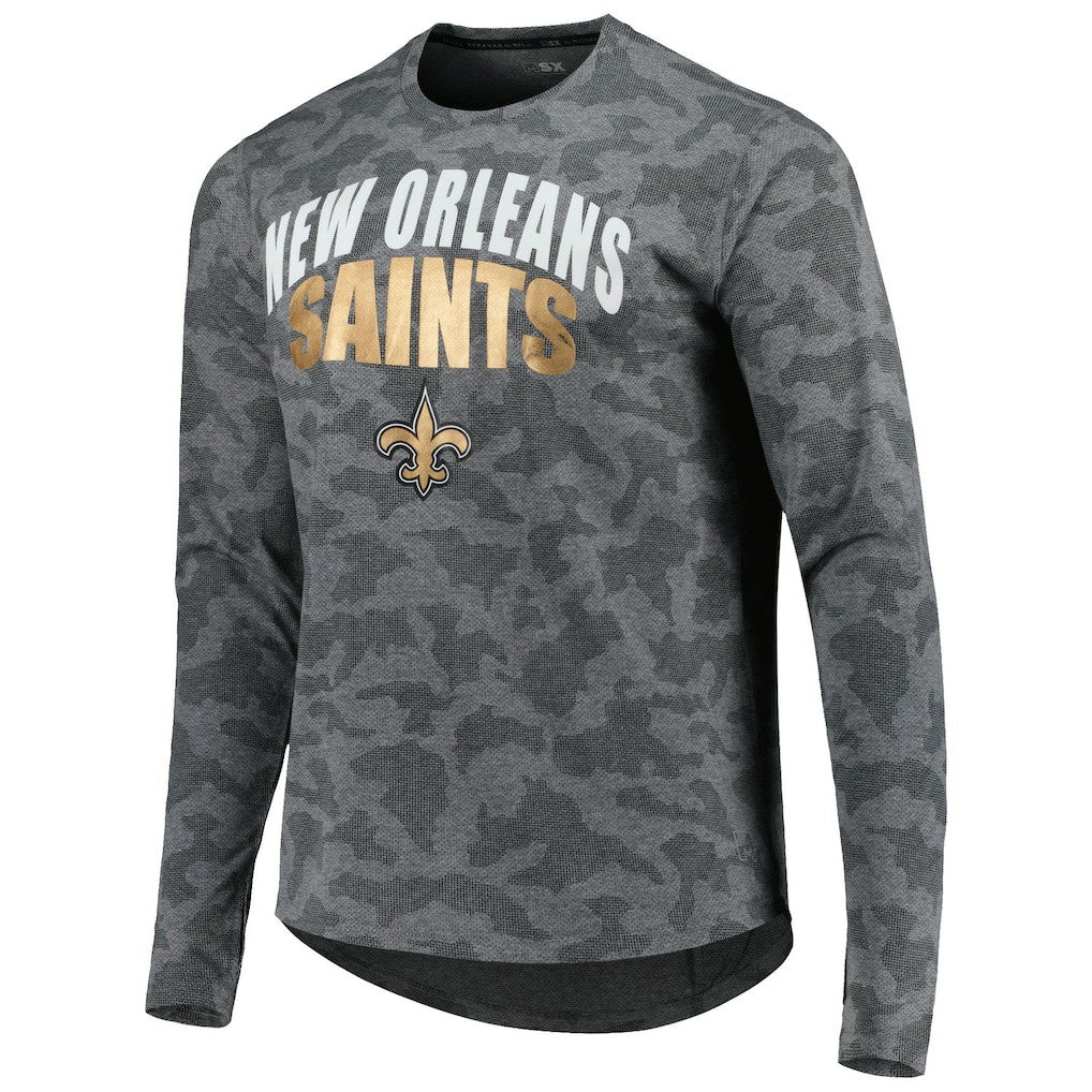 NFL New Orleans Saints MSX by Michael Strahan Performance Camo Long Sleeve T-Shirt