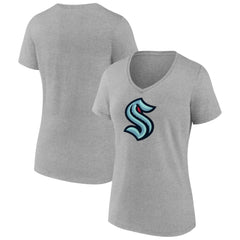 Seattle Kraken Fanatics Women's Primary Logo Team V-Neck T-Shirt