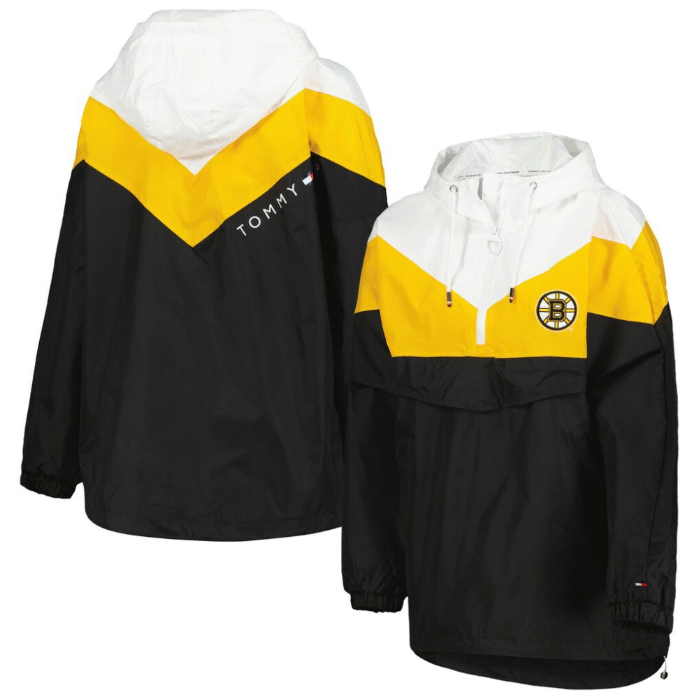 Boston Bruins Tommy Hilfiger Women's Staci Half-Zip Windbreaker Jacket