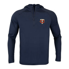 Minnesota Twins Levelwear Zander Insignia Core Quarter-Zip Pullover Hoodie - Navy