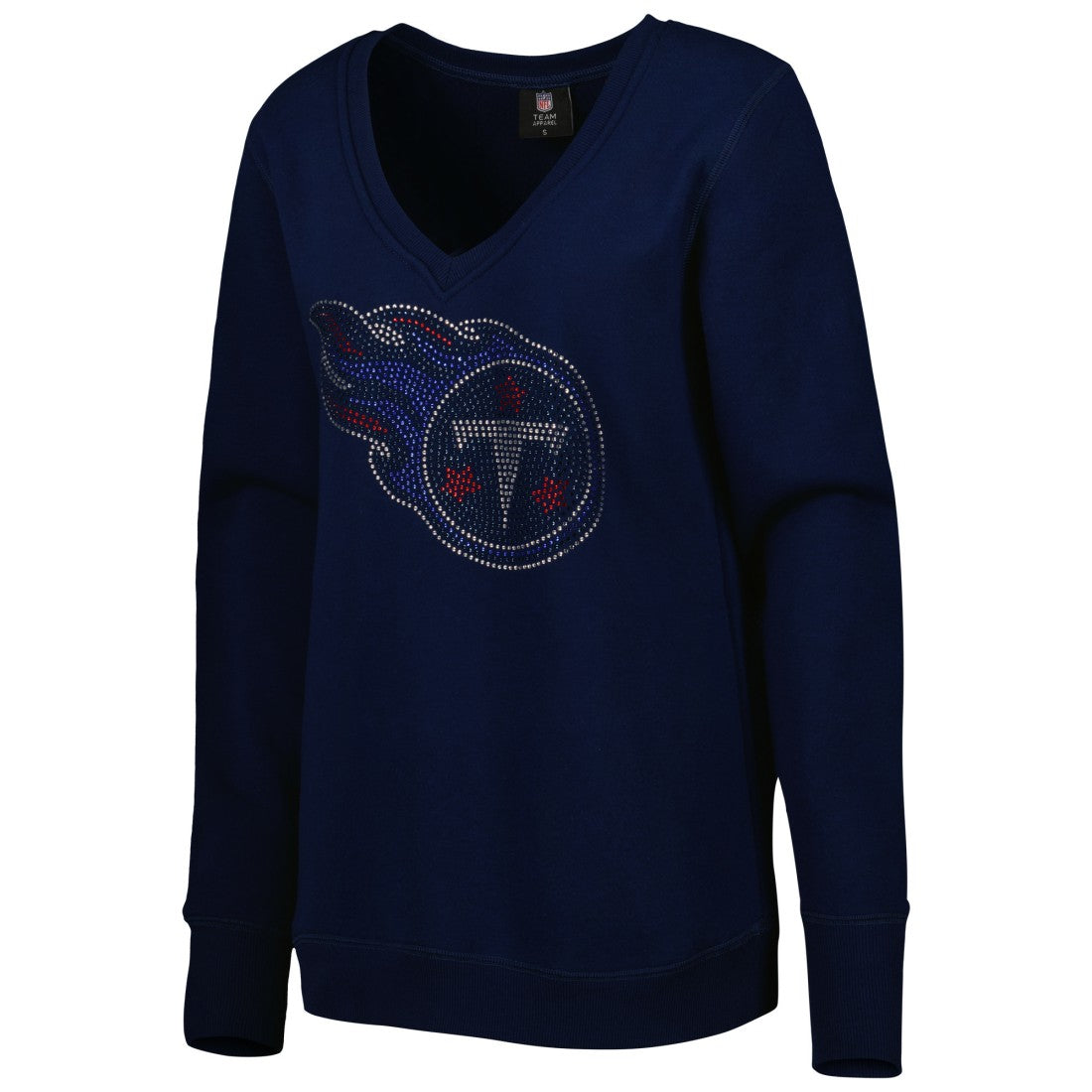 NFL Tennessee Titans Cuce Women's Deep V-Neck Pullover Sweatshirt