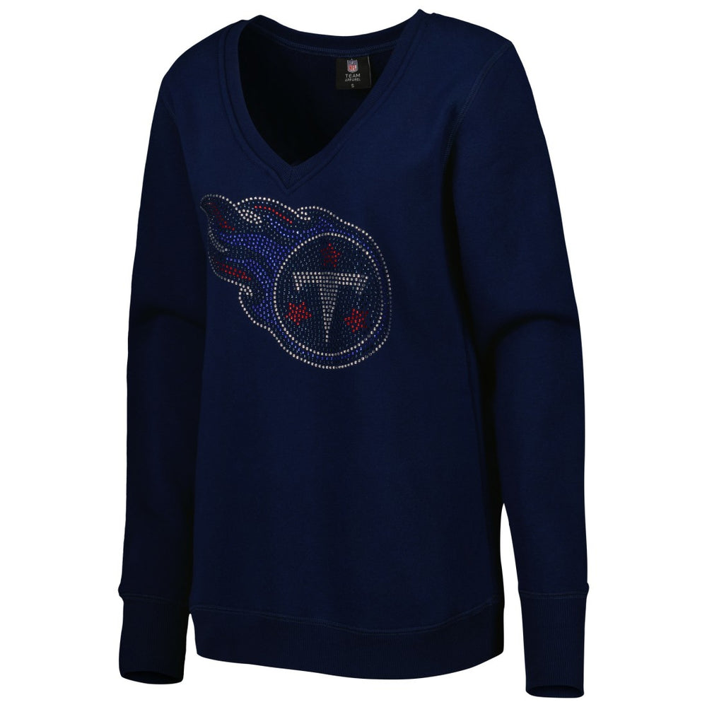 NFL Tennessee Titans Cuce Women's Deep V-Neck Pullover Sweatshirt