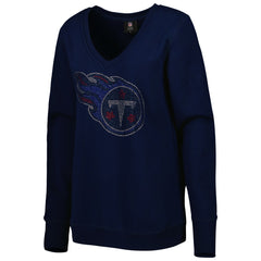 NFL Tennessee Titans Cuce Women's Deep V-Neck Pullover Sweatshirt