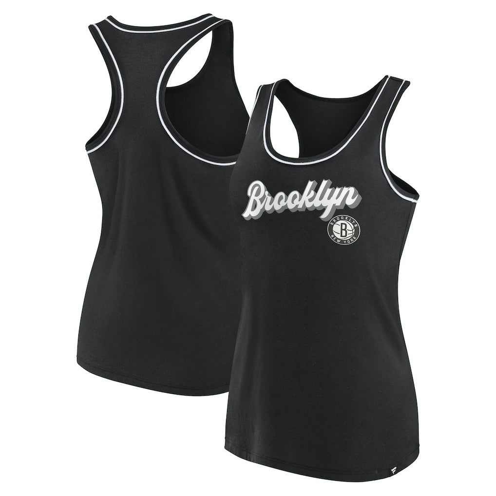 Brooklyn Nets Women's Wordmark Logo Racerback Tank Top - Black | Fanatics online