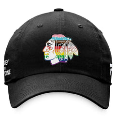 Chicago Blackhawks Fanatics Team Logo Pride Adjustable Hat