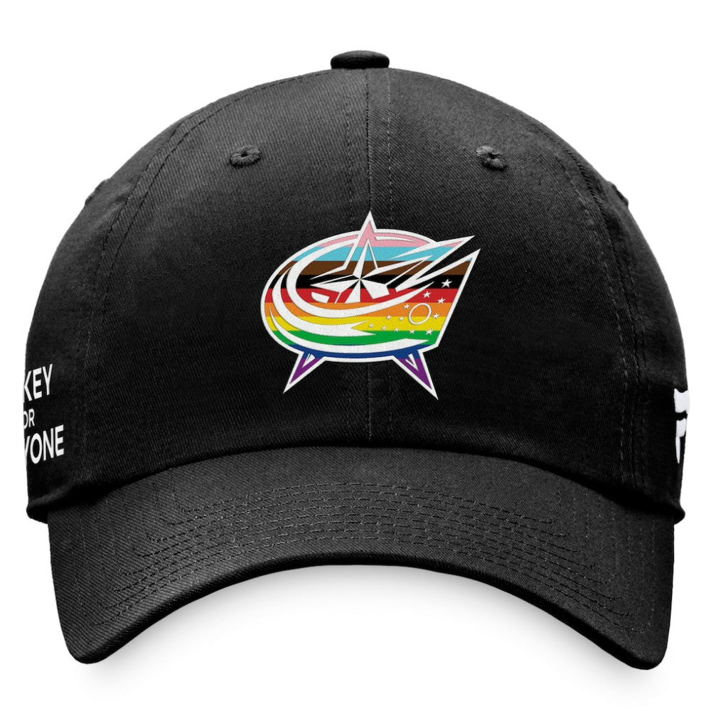Columbus Blue Jackets Fanatics Team Logo Pride Adjustable Hat