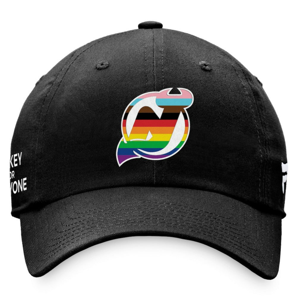 New Jersey Devils Fanatics Team Logo Pride Adjustable Hat