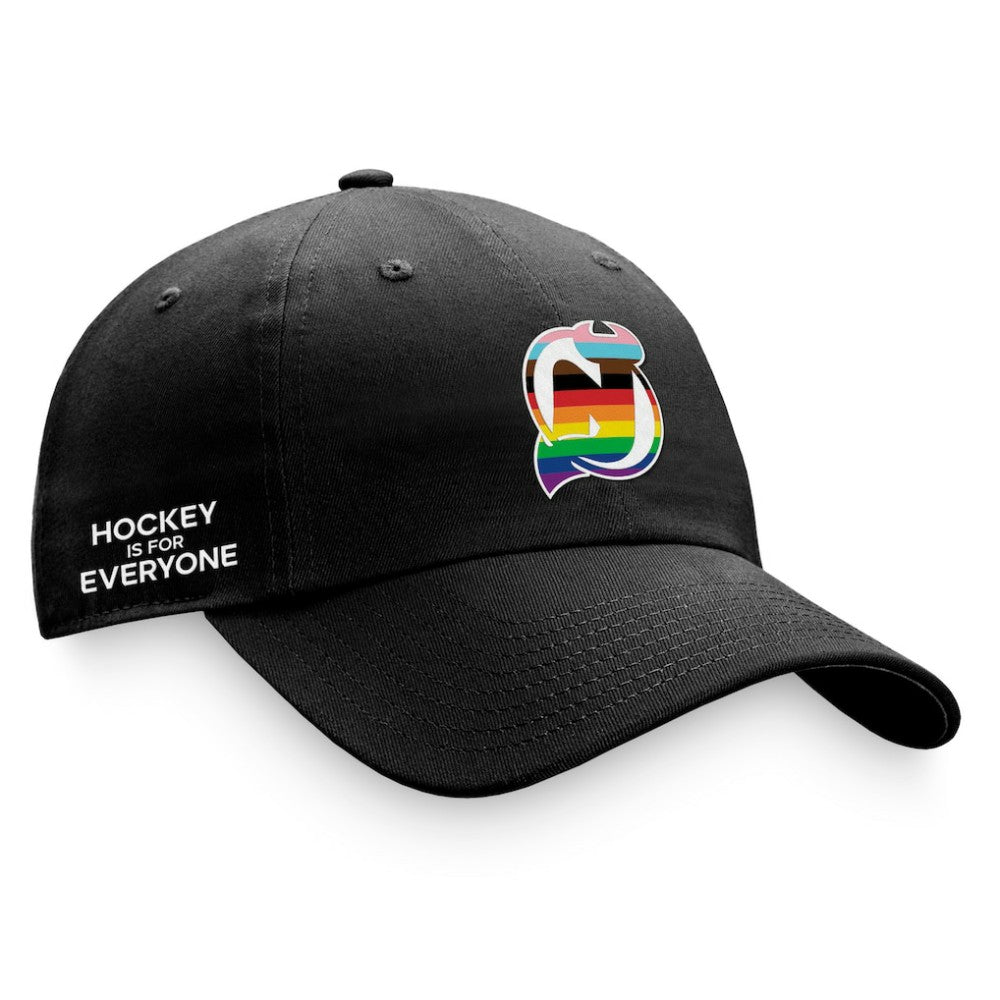 New Jersey Devils Fanatics Team Logo Pride Adjustable Hat